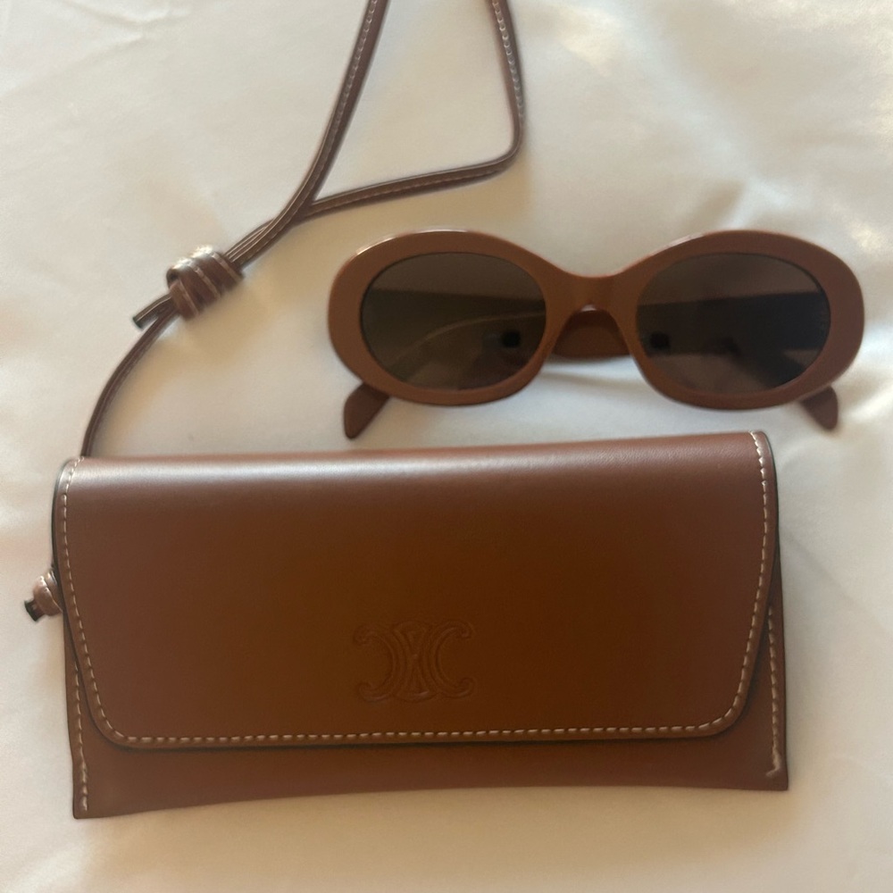 Celine Triomphe Sunglasses in Brown Acetate